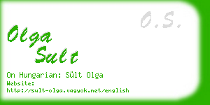 olga sult business card